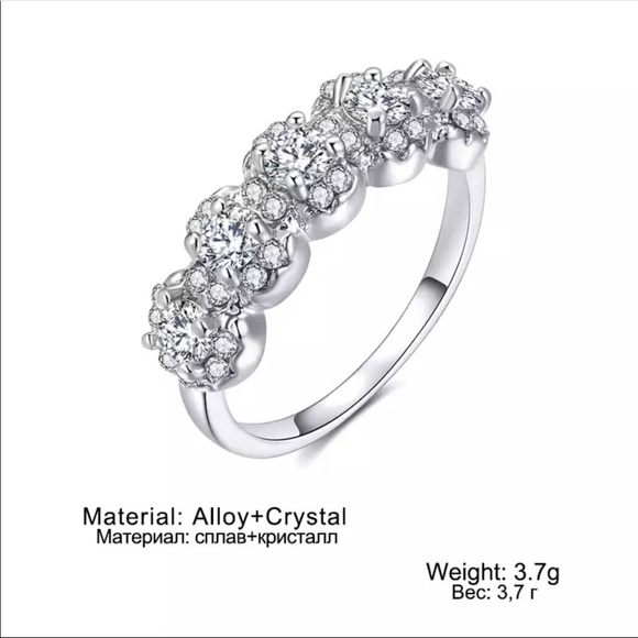 New Luxury Silver CZ Women's Wedding Ring - Picture 2 of 6